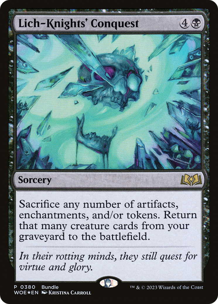 Lich-Knights' Conquest (WOE Bundle) (380) Foil - Wilds of Eldraine