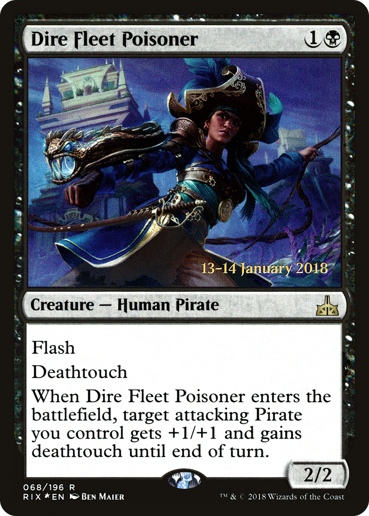 Dire Fleet Poisoner (68s) Foil - Rivals of Ixalan Promos