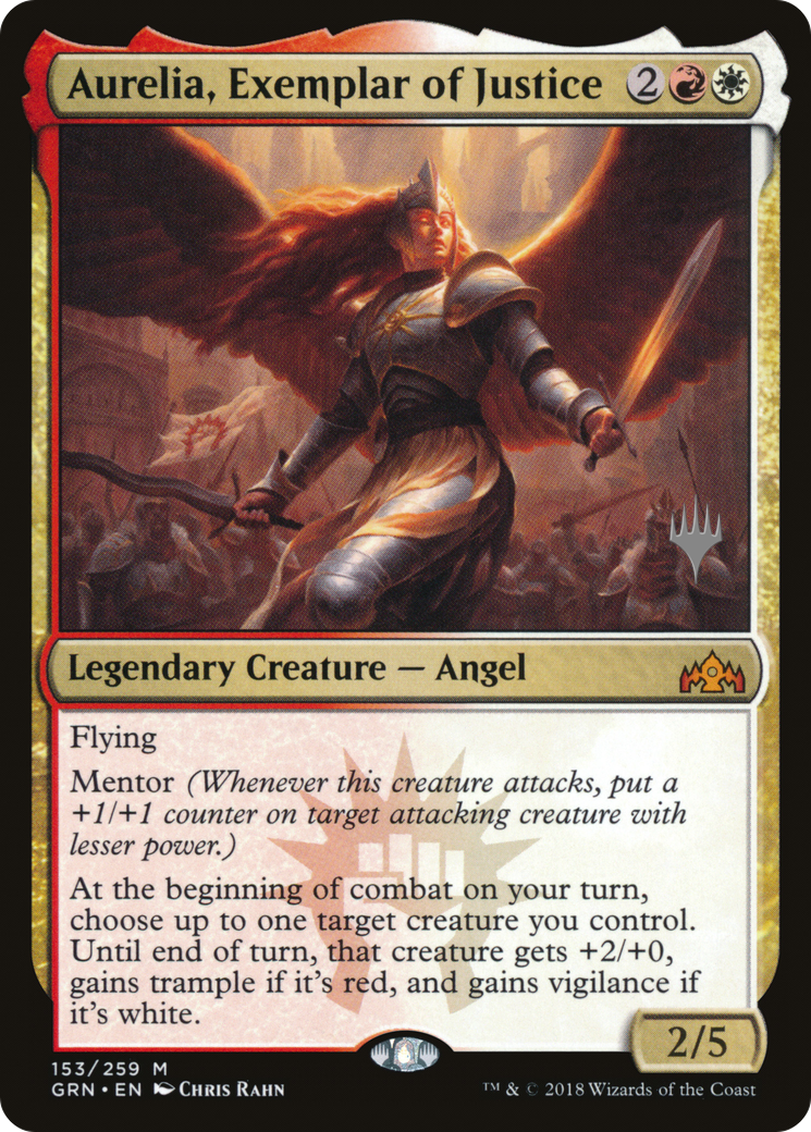 Aurelia, Exemplar of Justice (Promo Pack) [Guilds of Ravnica Promos] | Silver Goblin