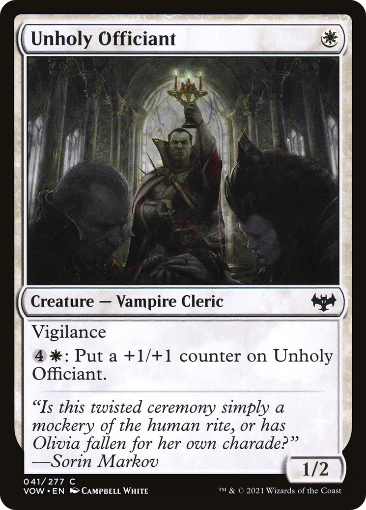 Unholy Officiant (041) Foil - Innistrad: Crimson Vow