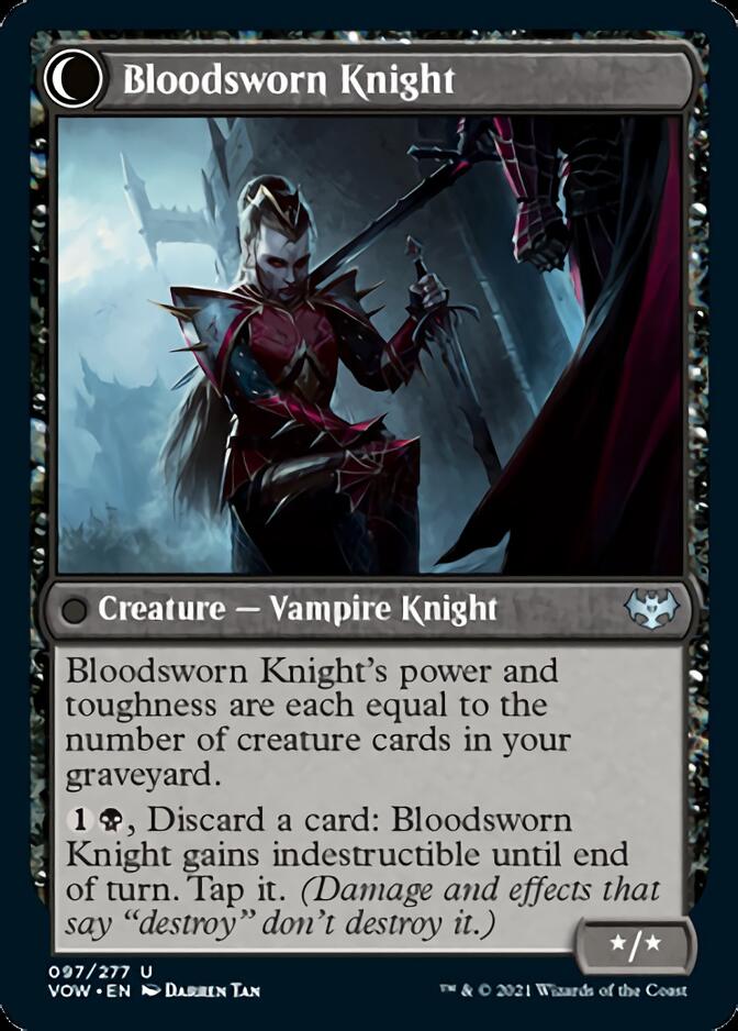 Bloodsworn Squire // Bloodsworn Knight (097) Foil - Innistrad: Crimson Vow