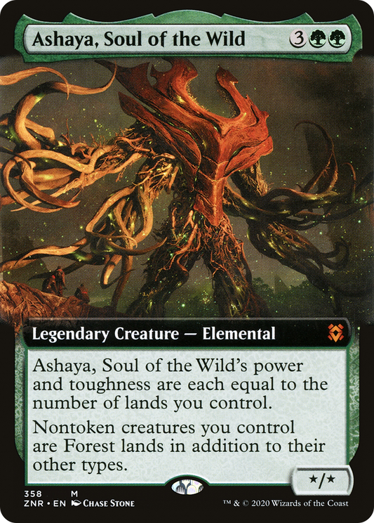 Ashaya, Soul of the Wild (Extended Art) (358) - Zendikar Rising