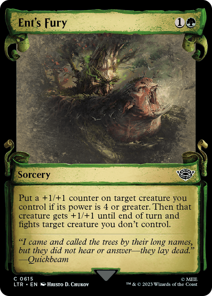 Ent's Fury (Showcase) (615) Foil - The Lord of the Rings: Tales of Middle-earth