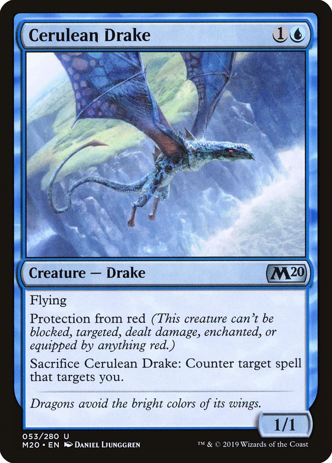 Cerulean Drake [Core Set 2020] | Silver Goblin