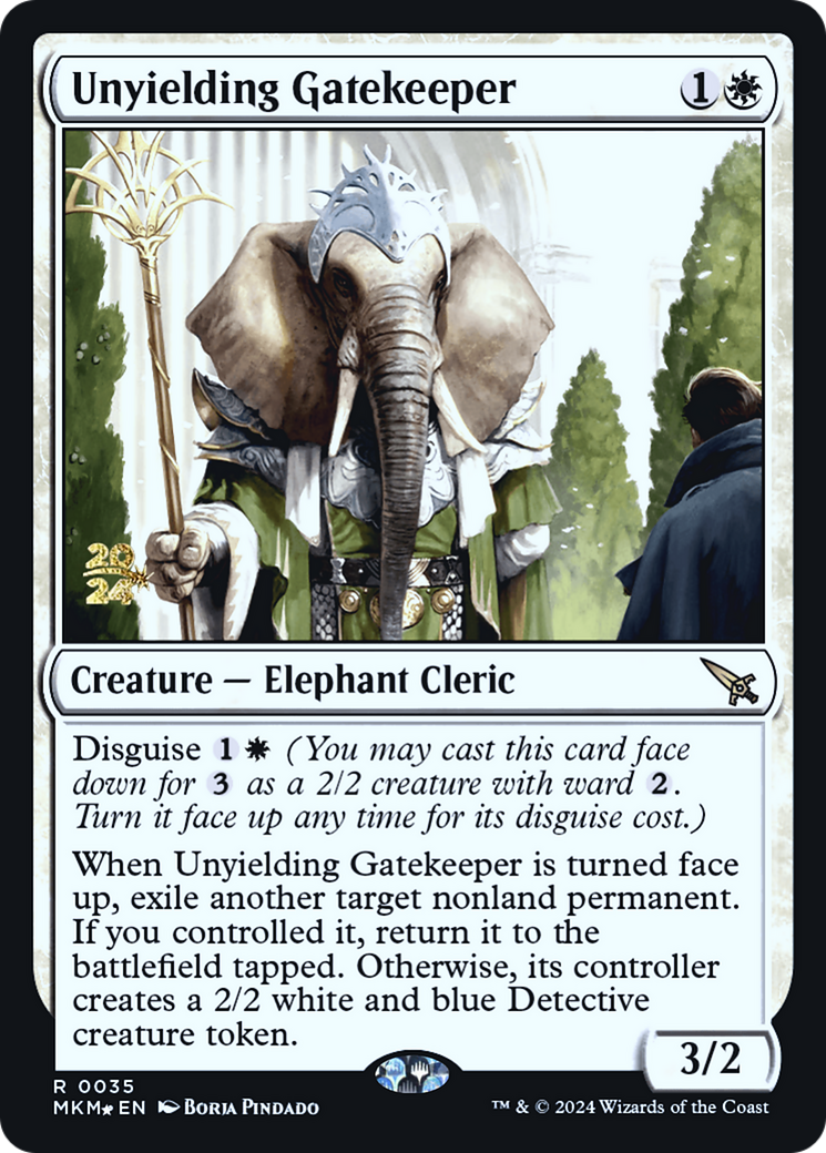 Unyielding Gatekeeper (035) Foil - Murders at Karlov Manor Promos
