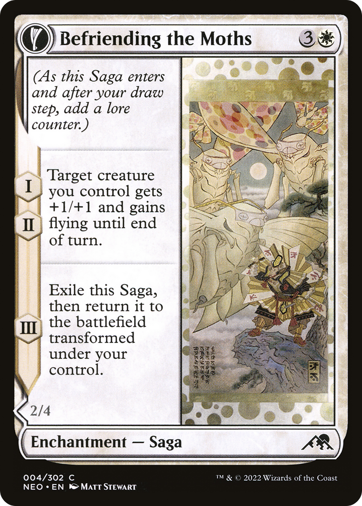 Befriending the Moths // Imperial Moth (004) Foil - Kamigawa: Neon Dynasty