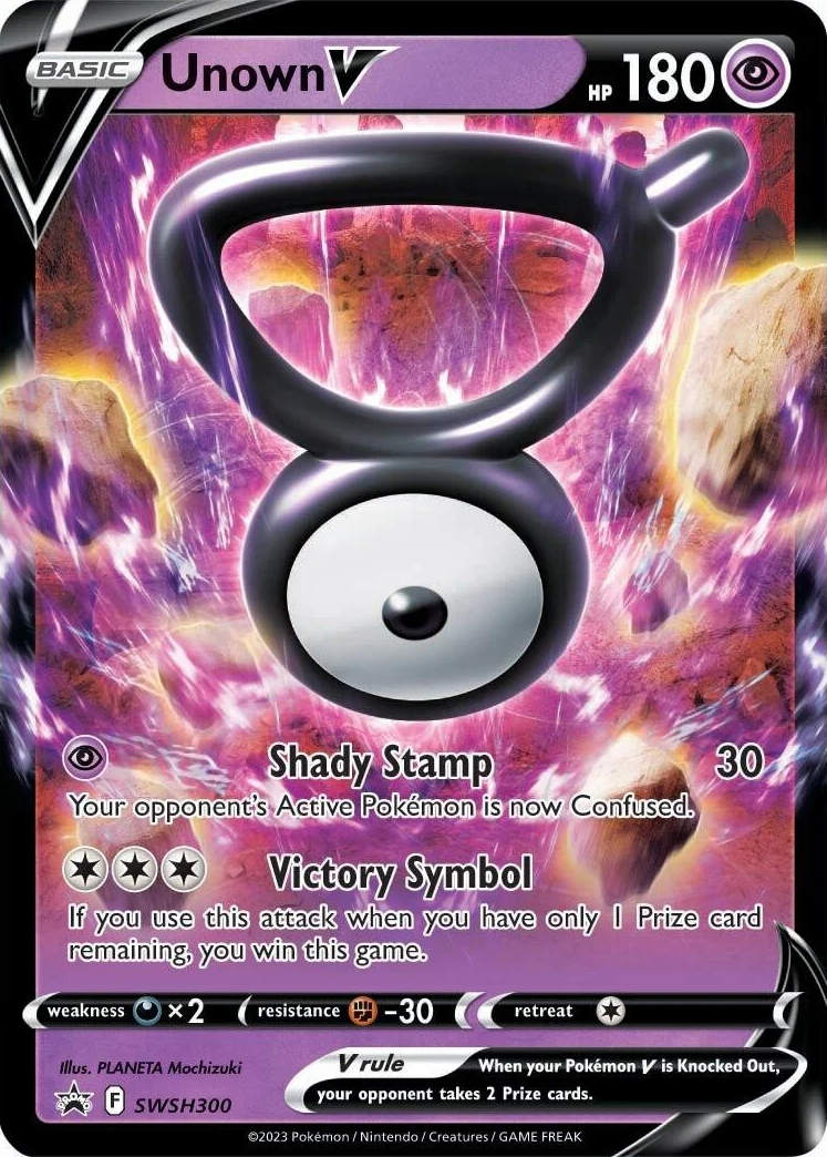 Unown V (SWSH300) [Sword & Shield: Black Star Promos] | Silver Goblin