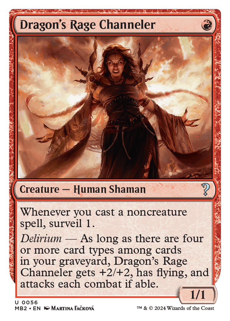 Dragon's Rage Channeler (White Border) (056) - Mystery Booster 2