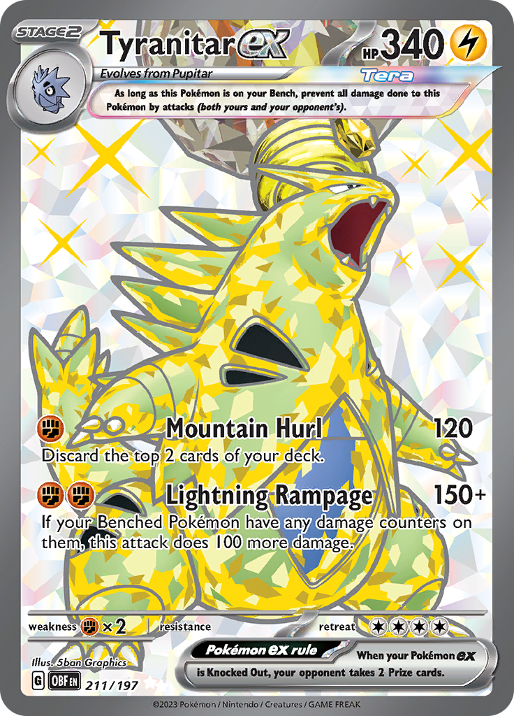 Tyranitar ex (211/197) [Scarlet & Violet: Obsidian Flames] | Silver Goblin