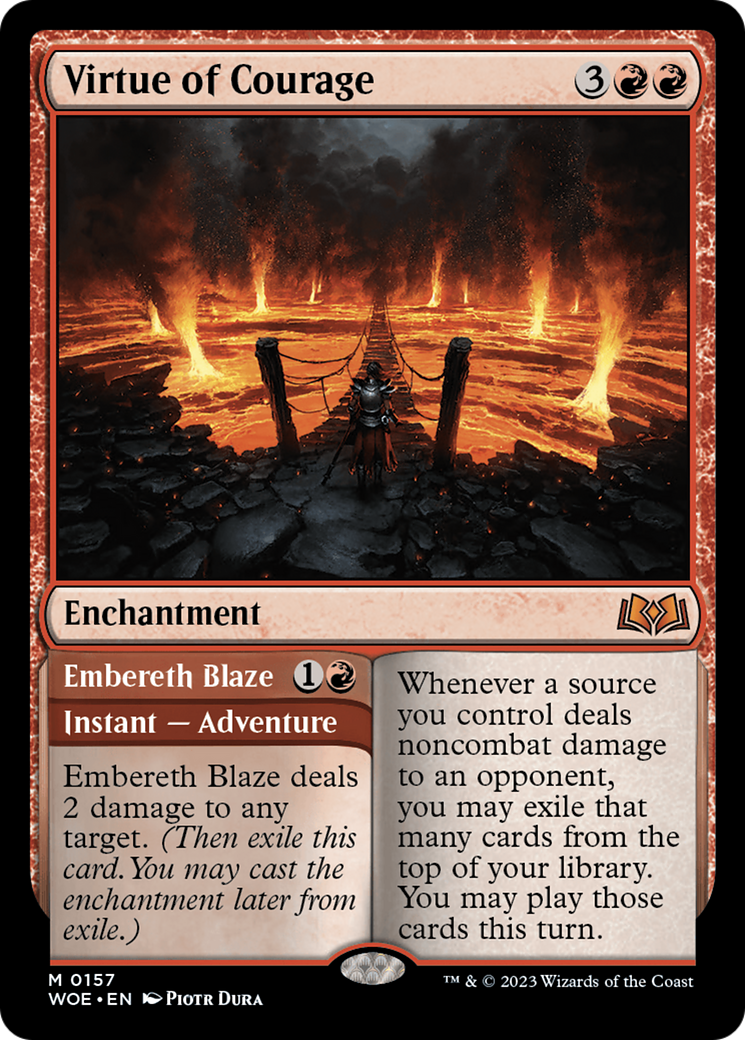 Virtue of Courage (157) Foil - Wilds of Eldraine