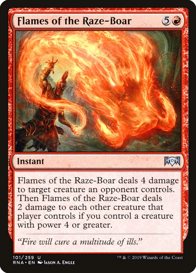 Flames of the Raze-Boar [Ravnica Allegiance] | Silver Goblin