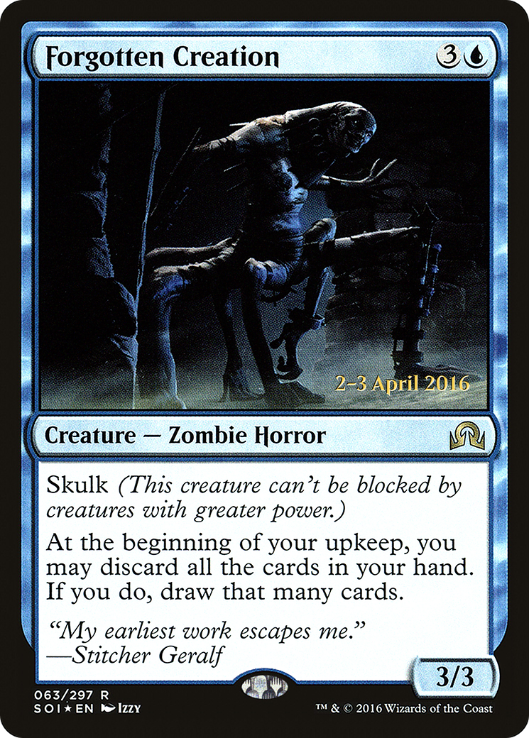 Forgotten Creation (63s) Foil - Shadows over Innistrad Promos