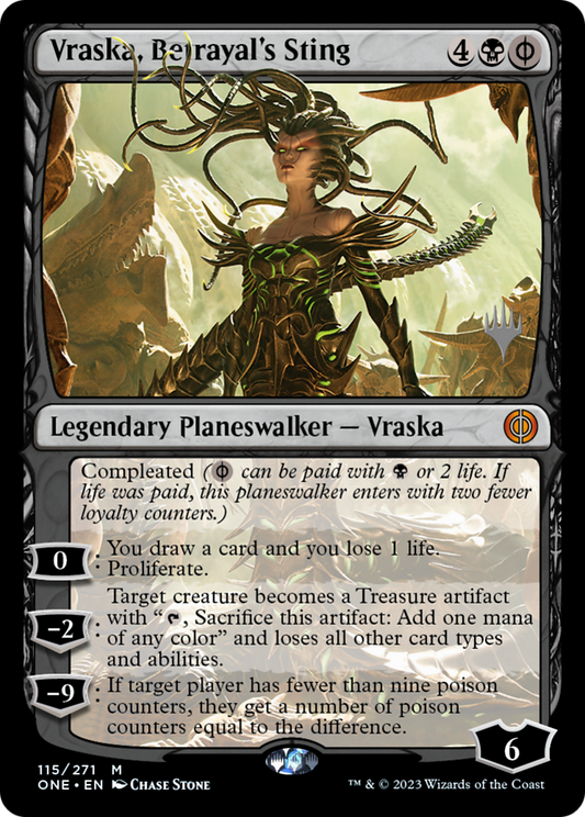 Vraska, Betrayal's Sting (Promo Pack) [Phyrexia: All Will Be One Promos] Foil