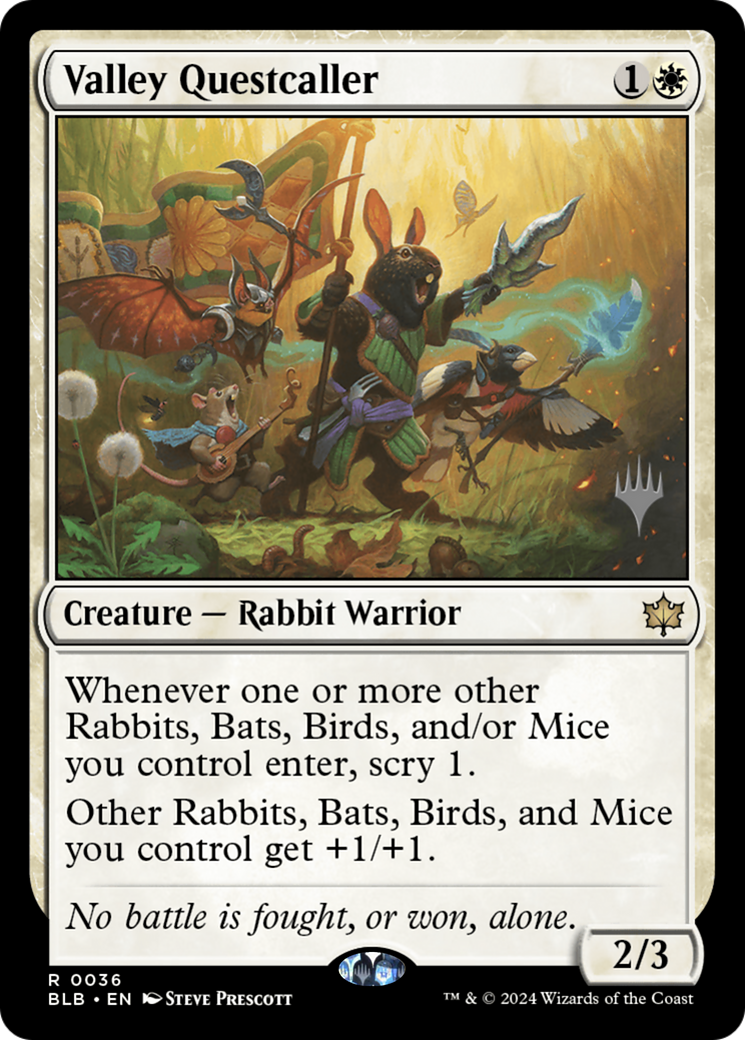 Valley Questcaller (Promo Pack) [Bloomburrow Promos] Foil
