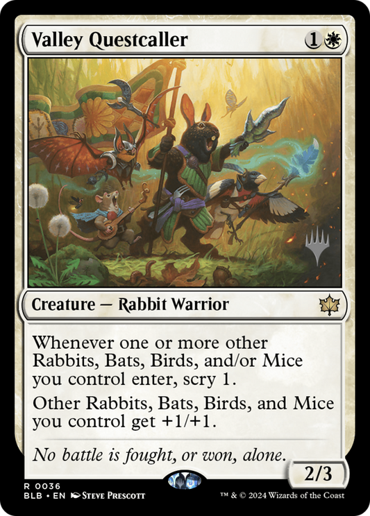 Valley Questcaller (Promo Pack) [Bloomburrow Promos] Foil