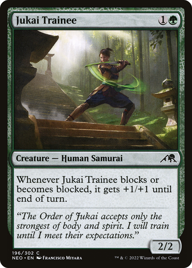 Jukai Trainee (196) Foil - Kamigawa: Neon Dynasty
