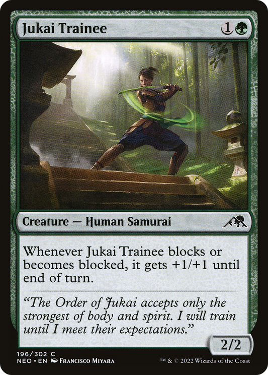 Jukai Trainee (196) Foil - Kamigawa: Neon Dynasty