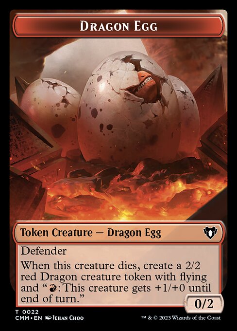 Eldrazi Spawn // Dragon Egg Double-Sided Token [Commander Masters Tokens] | Silver Goblin