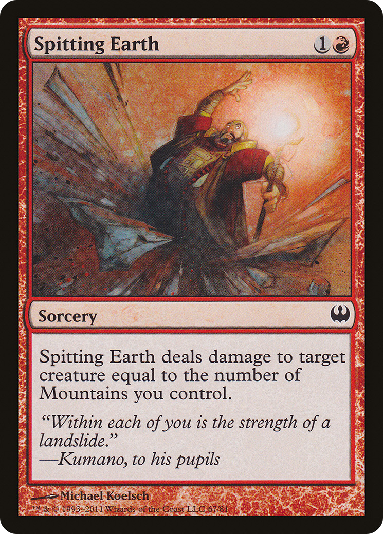 Spitting Earth (067) - Duel Decks: Knights vs. Dragons