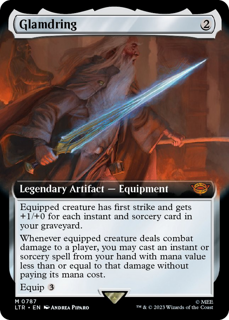 Glamdring (Extended Art) (787) Foil - The Lord of the Rings: Tales of Middle-earth