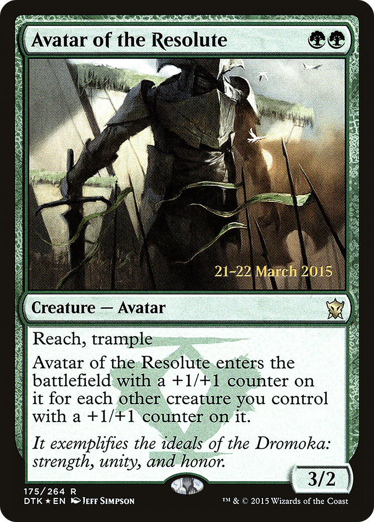 Avatar of the Resolute (175) Foil - Dragons of Tarkir Promos