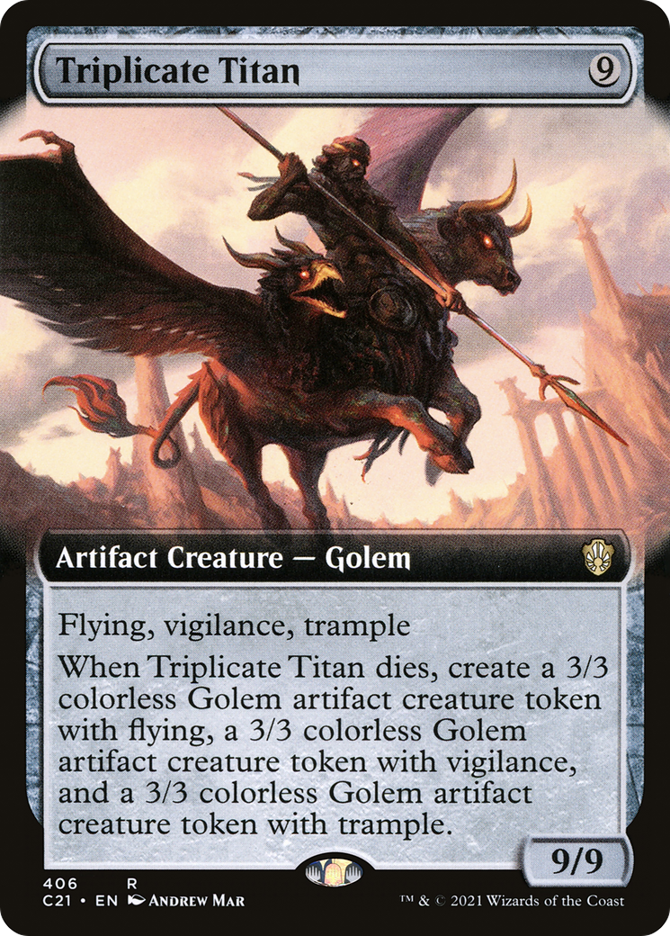 Triplicate Titan (Extended Art) (406) - Commander 2021