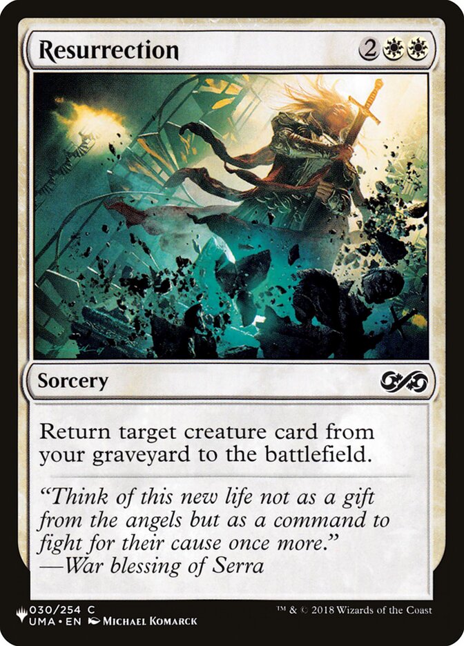 Resurrection (UMA-30) - The List