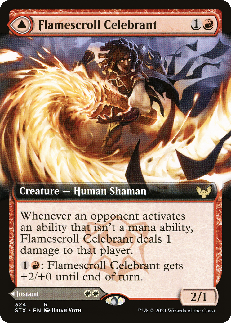 Flamescroll Celebrant (Extended Art) (324) - Strixhaven: School of Mages