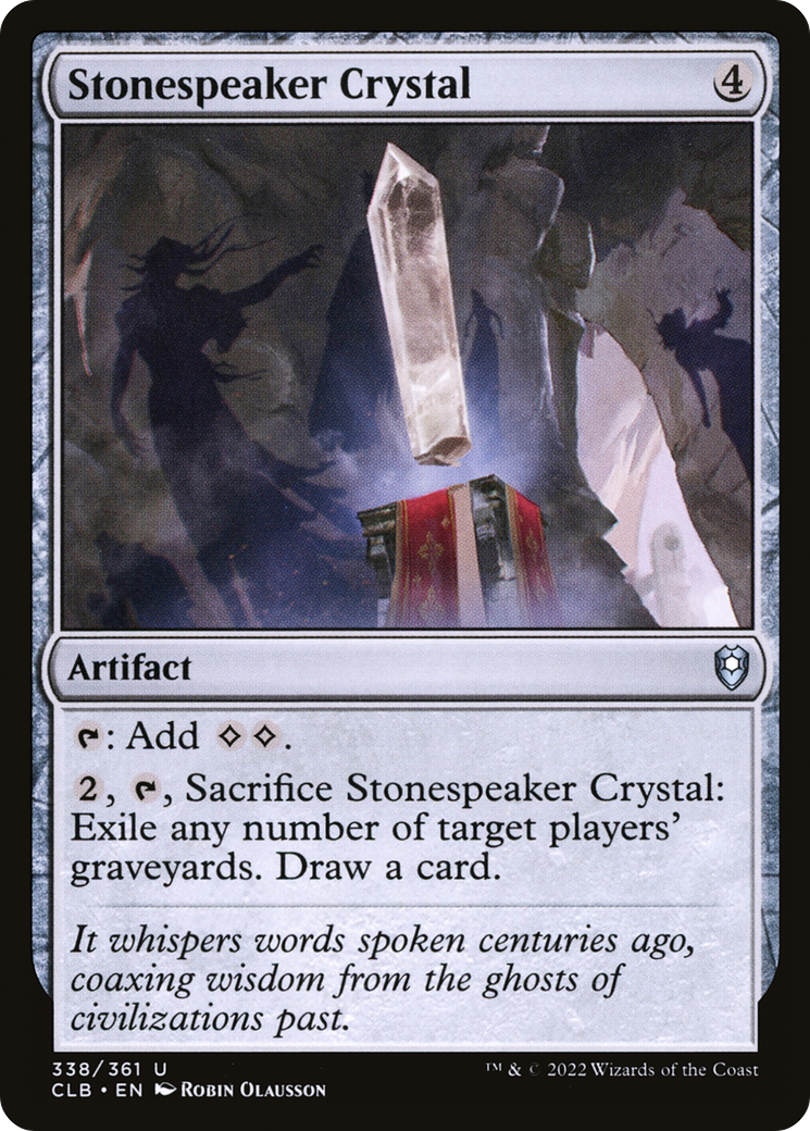 Stonespeaker Crystal [Commander Legends: Battle for Baldur's Gate] | Silver Goblin