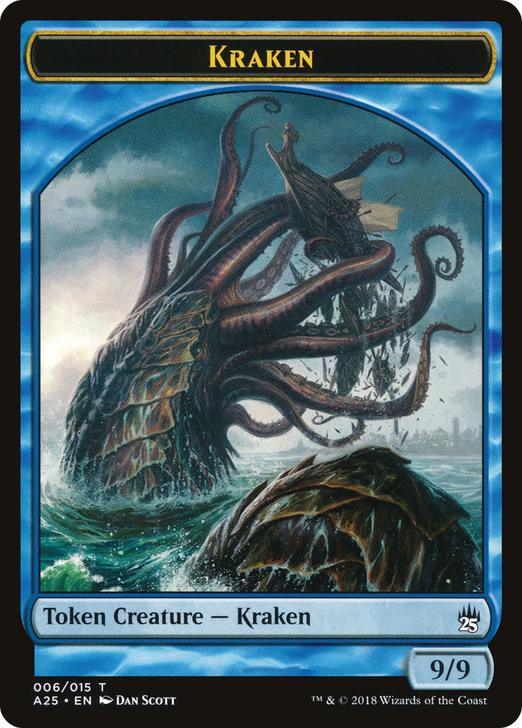 Fish // Kraken Double-Sided Token (5 // 6) - Masters 25 Tokens