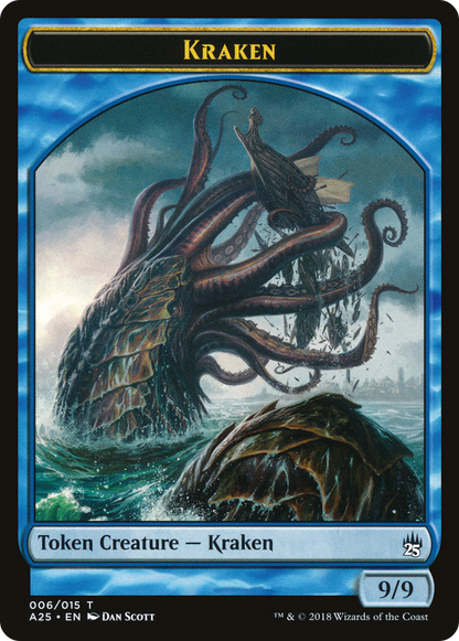 Fish // Kraken Double-Sided Token (5 // 6) - Masters 25 Tokens