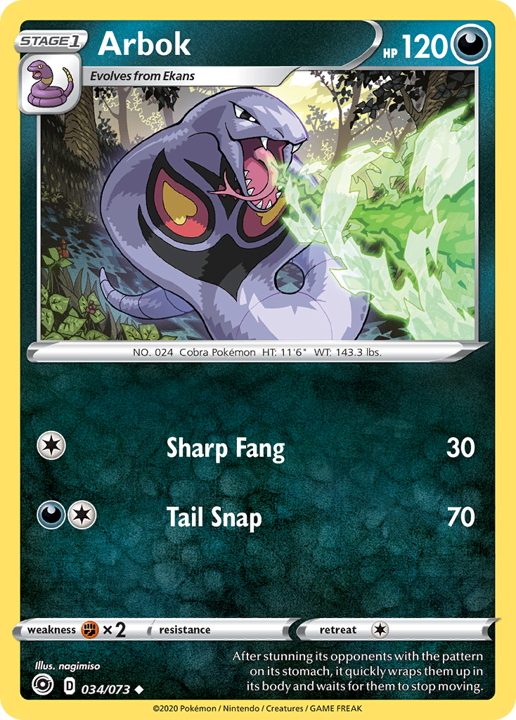 Arbok (034/073) [Sword & Shield: Champion's Path] | Silver Goblin