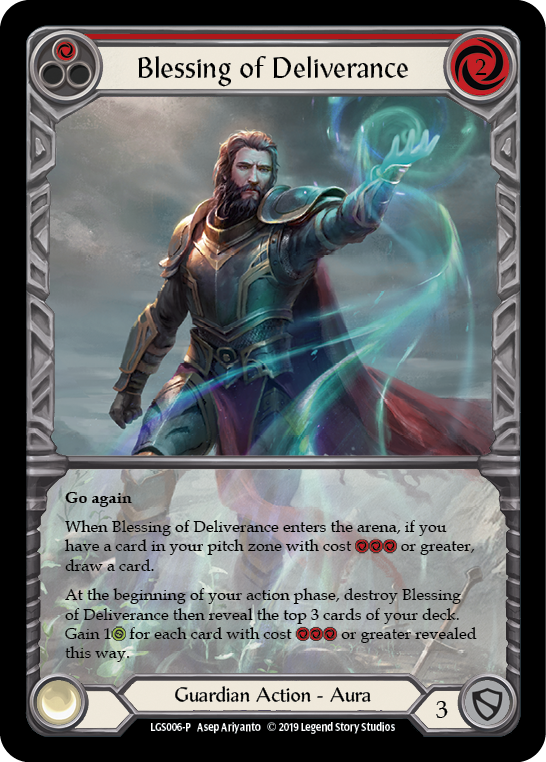Blessing of Deliverance (Red) [LGS006-P] (Promo)  1st Edition Normal | Silver Goblin