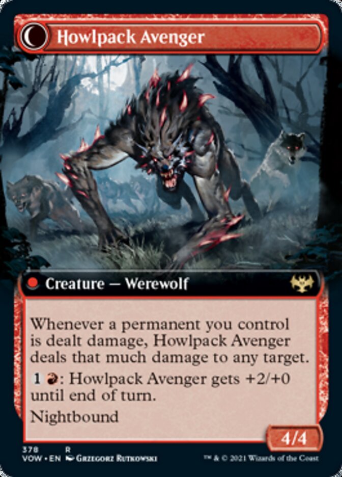 Ill-Tempered Loner // Howlpack Avenger (Extended Art) [Innistrad: Crimson Vow] | Silver Goblin