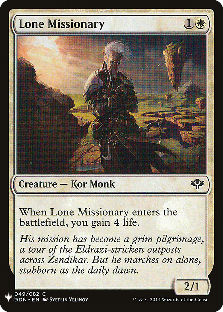 Lone Missionary (DDN-49) - The List
