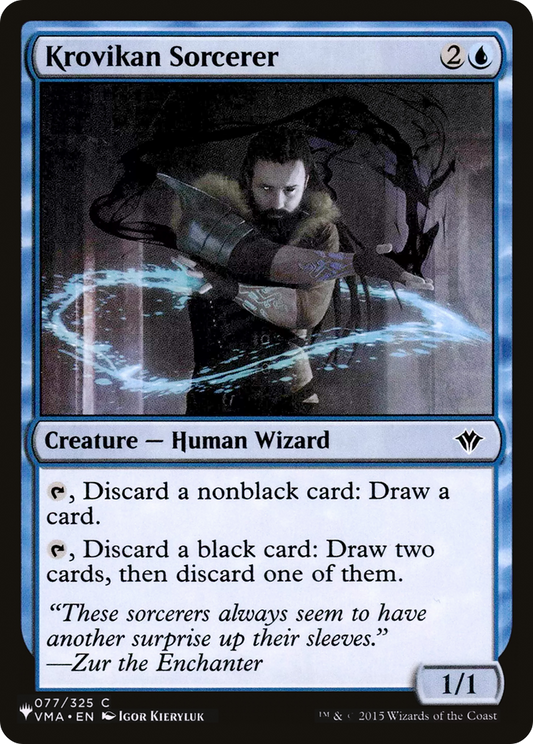 Krovikan Sorcerer (VMA-77) - The List