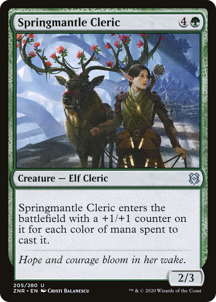 Springmantle Cleric (205) Foil - Zendikar Rising
