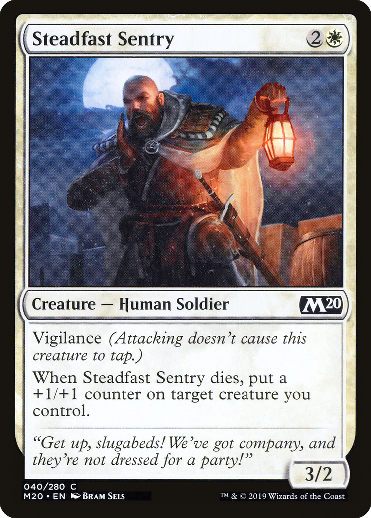 Steadfast Sentry (040) Foil - Core Set 2020
