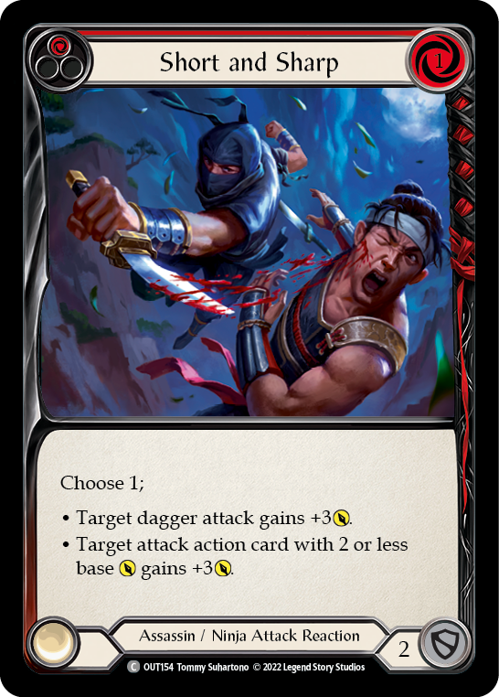 Short and Sharp (Red) [OUT154] (Outsiders)  Rainbow Foil | Silver Goblin