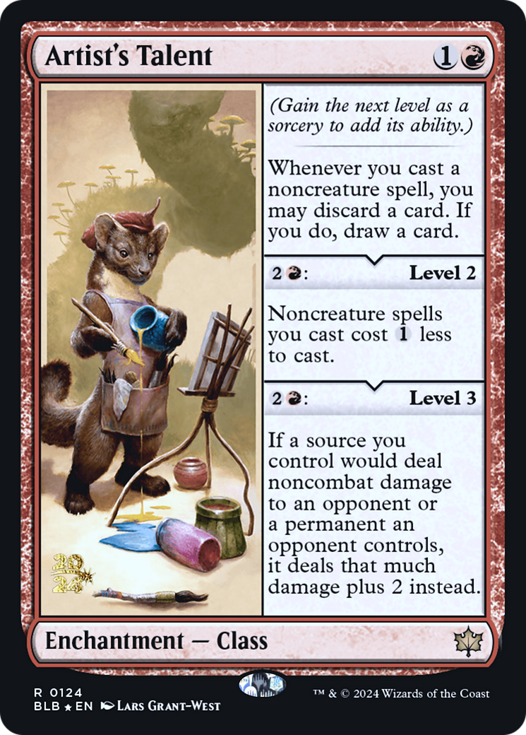 Artist's Talent [Bloomburrow Prerelease Promos] | Silver Goblin