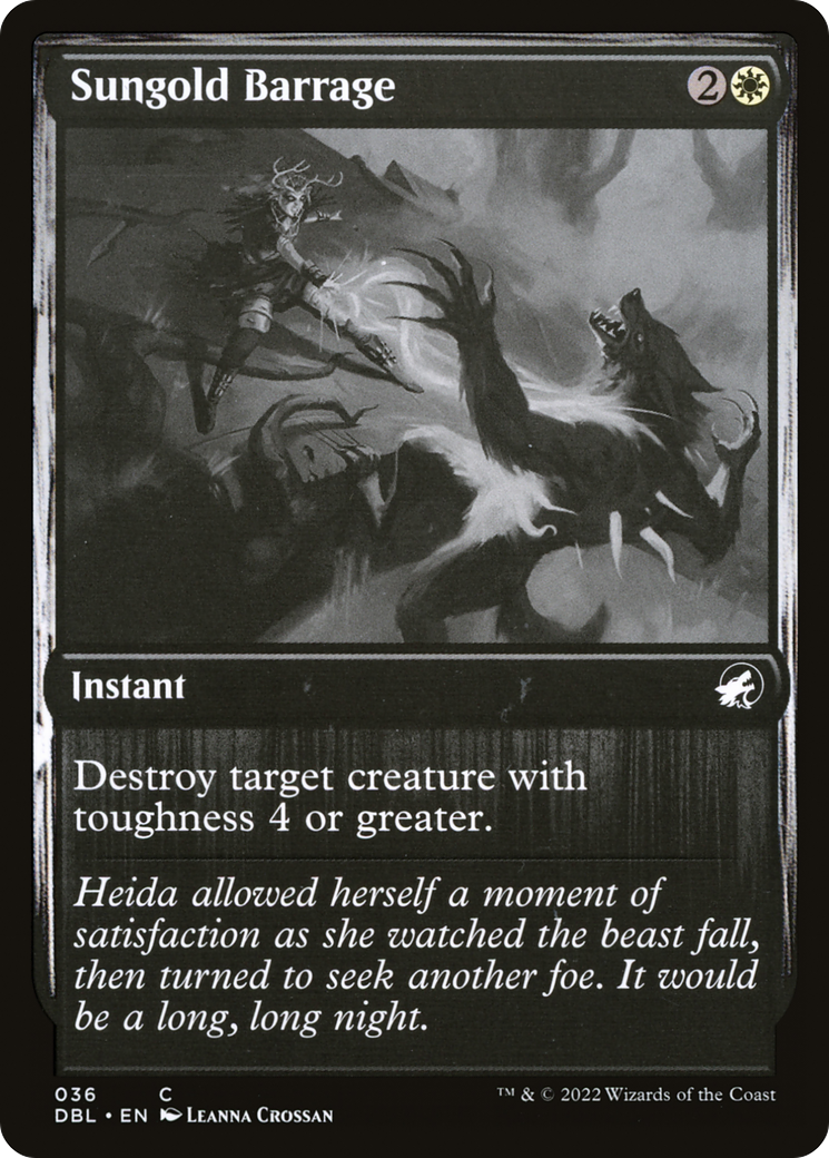 Sungold Barrage (036) Foil - Innistrad: Double Feature