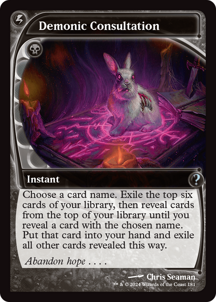 Demonic Consultation (Future Sight) (181) Foil - Mystery Booster 2
