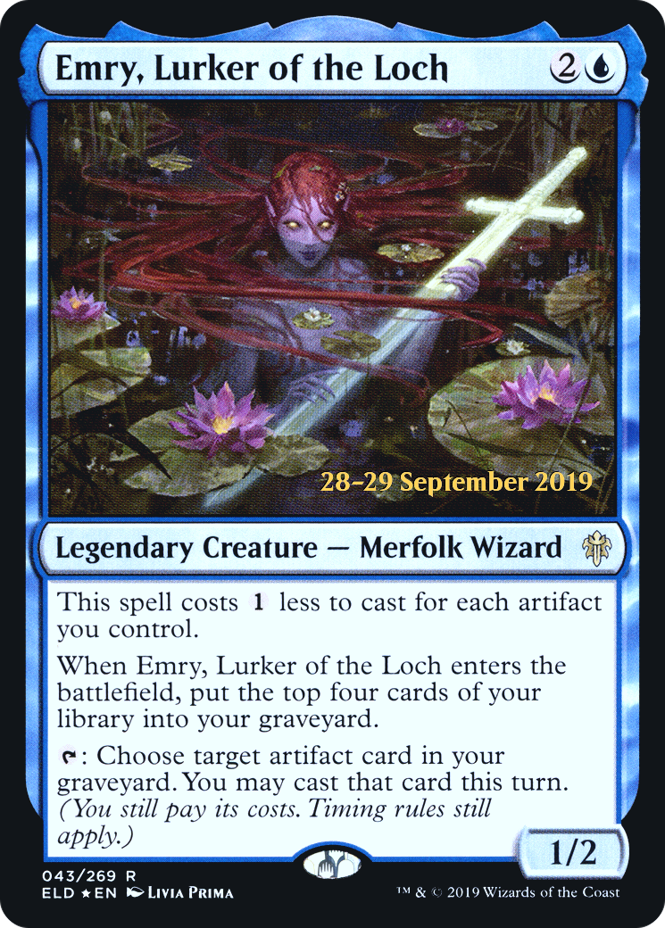 Emry, Lurker of the Loch (43s) Foil - Throne of Eldraine Promos