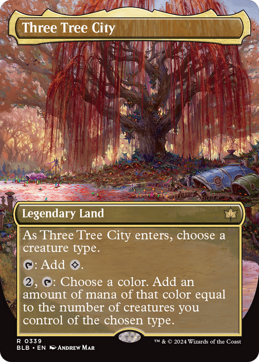 Three Tree City (Borderless) (0339) [Bloomburrow] Foil