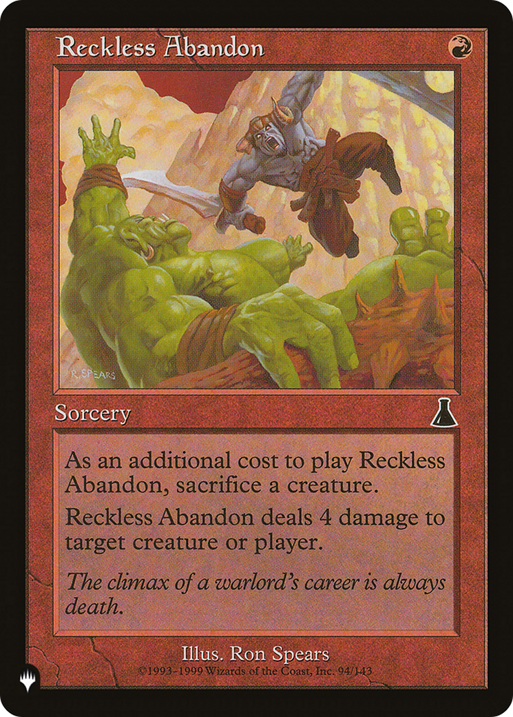 Reckless Abandon (Retro) (UDS-94) - The List