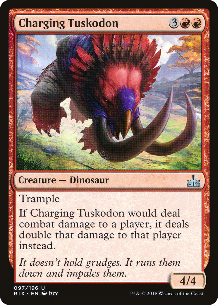 Charging Tuskodon [Rivals of Ixalan] | Silver Goblin