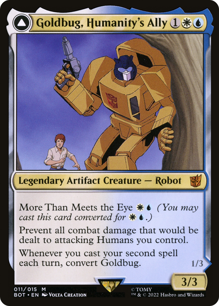 Goldbug, Humanity's Ally // Goldbug, Scrappy Scout (011) Foil - Transformers