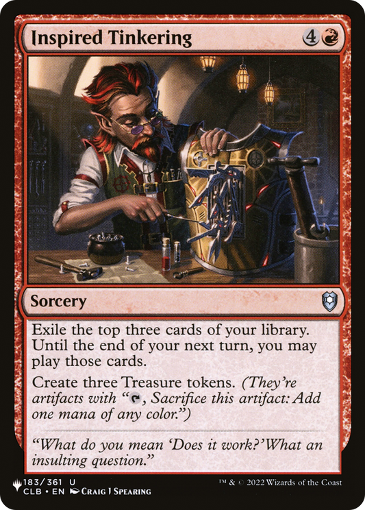 Inspired Tinkering (CLB-183) - The List