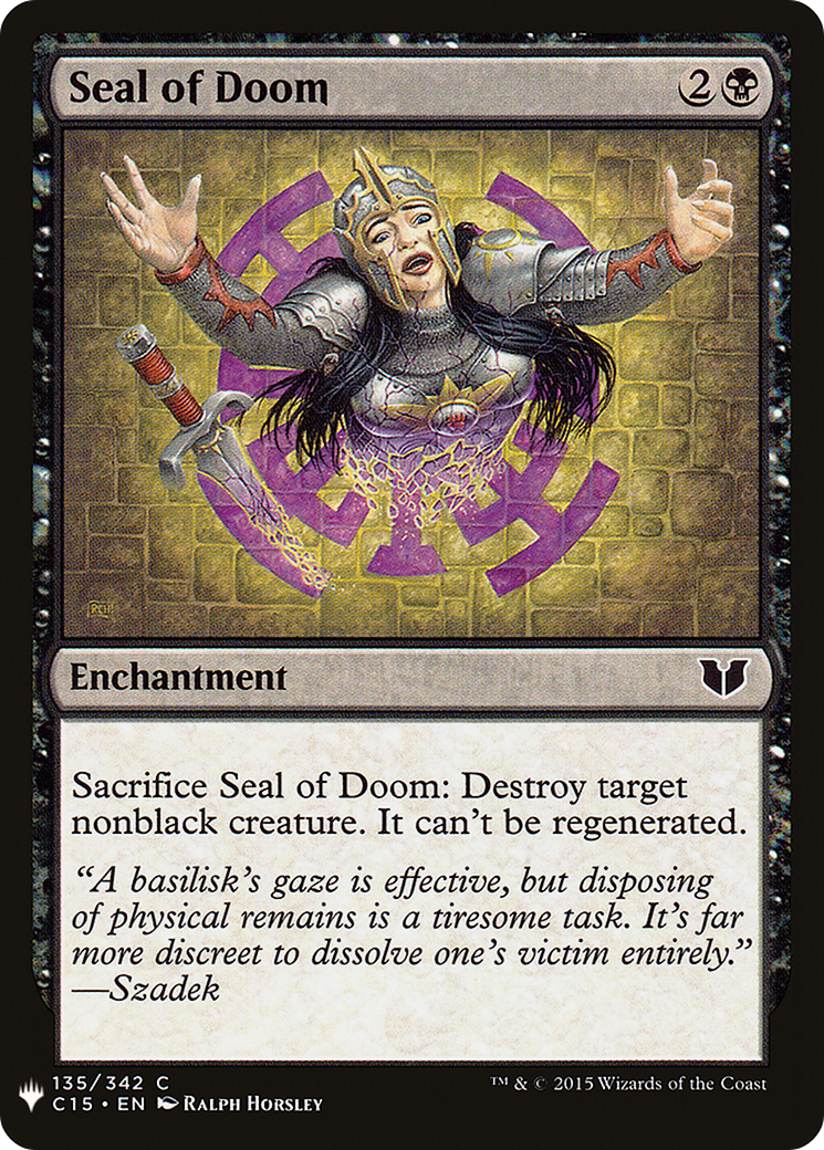 Seal of Doom (C15-135) - The List