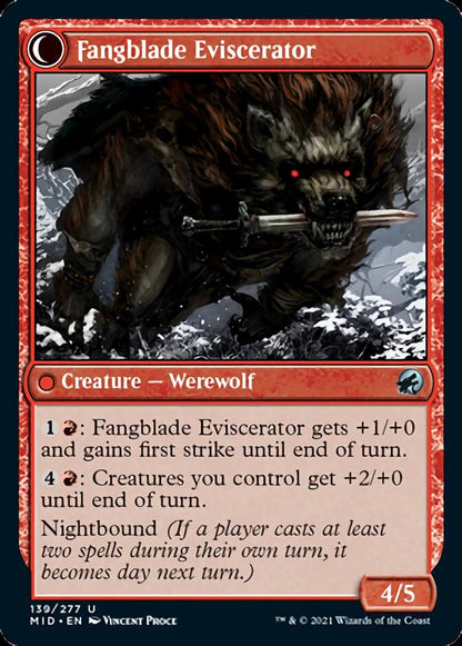 Fangblade Brigand // Fangblade Eviscerator (139) Foil - Innistrad: Midnight Hunt